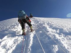 06C Lal Sing Tamang Leads With The Island Peak Summit Just Ajead